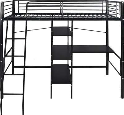 Produktbild von vidaXL Bett mit Matratze Schwarz 200 x 90 cm Metall