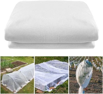 Immagine prodotto di Protezione invernale per piante, telo da giardino 1,5 m x 10 m, tessuto non tessuto bianco da 40 g/m², protezione invernale per piante, copertura per piante, tessuto non tessuto resistente al gelo per proteggere le piante dalle intemperie, dal freddo, dagli uccelli e dagli insetti