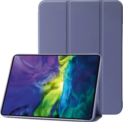 Produktbild von Mobigear Tri-Fold Gel iPad 11 (2025) Hülle TPU,Kunstleder Klapphülle - Lila