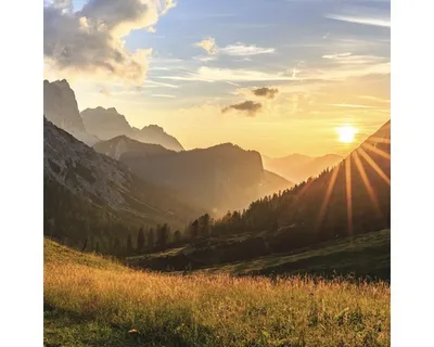 Produktbild von Glasbild Mountain Idyll III GLA2159 50x50 cm