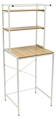 Image de Étagère de rangement à trois niveaux avec pieds réglables pour la salle de bain