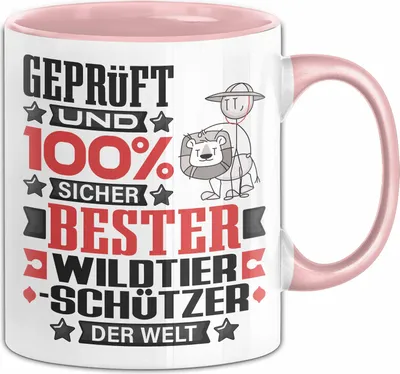 Produktbild von Wildtierschützer Geschenk Lustiger Spruch für Wildtierschützer Geschenkidee Bester Wildtierschützer Der Welt (Rosa)