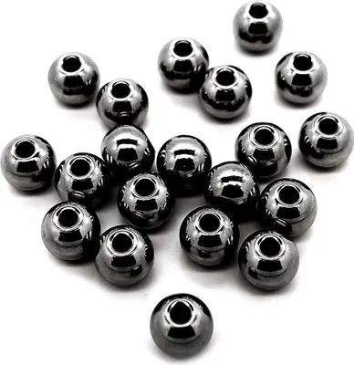 Produktbild von 20 Edelstahlperlen Perlen Farbwahl Größenwahl Schmuck Stainless Steel , Farbe:schwarz, Größe:Ø 2mm - Bohrung 0.5mm