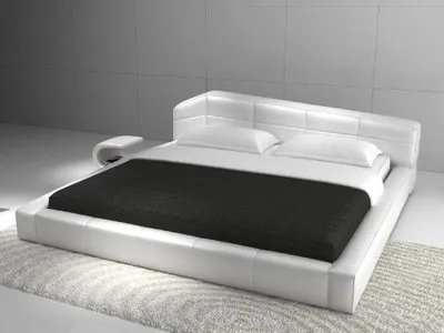 Zdjęcie produktu dla Nowoczesna rama hotelowa do sypialni Luksusowe łóżko skórzane Łóżko podwójne Małżeństwo