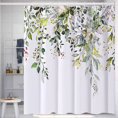 Obrázek produktu pro Voděodolná sprchová záclona 180 x 180 cm, zelená