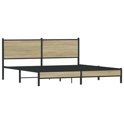 Produktbild von Metallbett ohne Matratze Sonoma-Eiche 180x200 cm