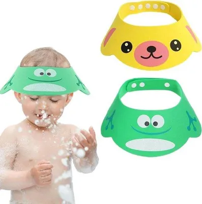 Produktbild von Shampooschutz-Kapuze, weich, verstellbar, wasserdichtes Schutzgewebe für Kinder.