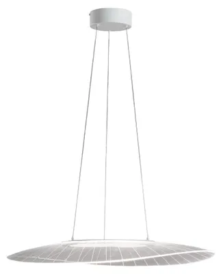 Produktbild von Vela Pendelleuchte aus Metall und weißem Methacrylat, 40 W LED, 3000 K, dimmbar mit Phasenanschnitt, ideal für die Innenbeleuchtung