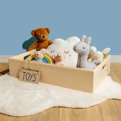 Produktbild von Creative Deco Große Holzkiste Obstkiste Korb - 60 x 40 x 13,5 cm (+/-1cm) - mit Griffen