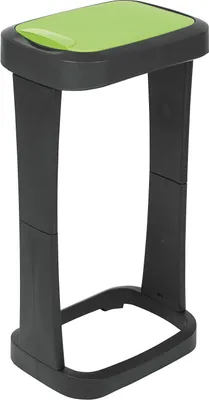 Produktbild von Rival 563000 Müllsackständer mit Schwingklappe PPT, 73 x 40 x 30 cm, schwarz/lime