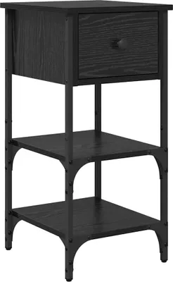 Immagine prodotto di Armadio da Notte con cassetto Rovere Nero 33.5 x 36 x 70 cm