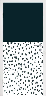 Obrázok produktu pre MuchoWow® Tapety na dvere - Samolepiaca fólia na dvere - Bodky - čierne - biele - 205x90x0.1cm - Plagát na dvere - Samolepiaca fólia na dvere