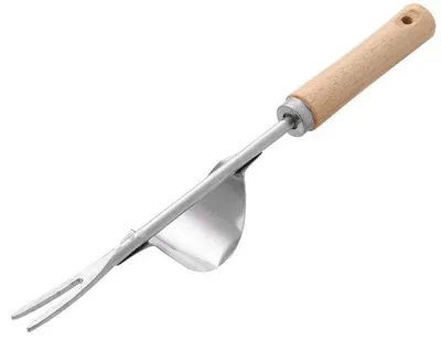 Produktbild von Famanu Unkrautstecher aus Edelstahl mit Holzgriff - Praktisches Gartenwerkzeug