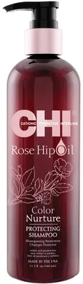 Produktbild von CHI Rose Hip Oil, 340 ml, Shampoo, Frauen, Gefärbtes Haar, Farbschutz, Glanz, Pumpenflasche