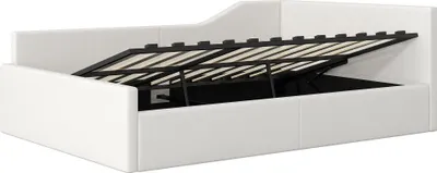 Image de OKWISH Lit Gigogne 140x200 cm – Coffre de Rangement – Sans Matelas – Beige