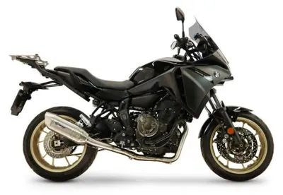 Obrázek produktu pro Kompletní výfukový systém GPR Furore-X z nerezové oceli, včetně tlumiče hluku (DB-Killer) a katalyzátoru, pro motocykl Yamaha Tracer 700 E5