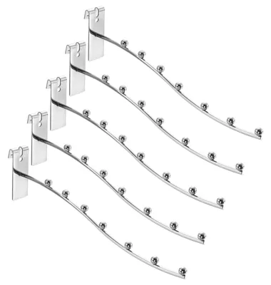 5er-Set Gridwall-Watervalhaken, 25,4 cm, Silber