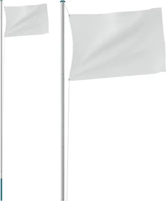 Produktbild von vidaXL Fahnenmast Teilbar Silbern 6,08 m Aluminium