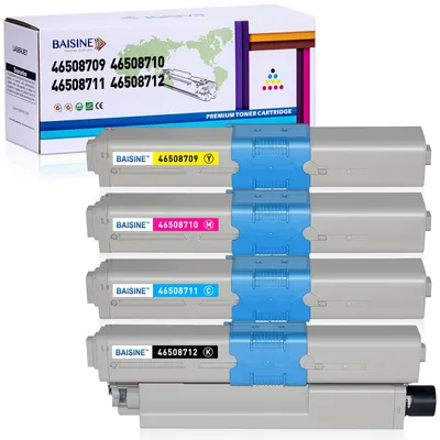 Obrázok produktu pre Tonery BAISINE MC363 C332 – kompatibilné tonerkartušky pre tlačiarne Oki C332DN, MC363DN, C332DNW, MC363DNW (čierna – 3500 strán, CMY – 3000 strán)