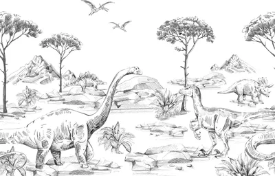 Immagine prodotto di ESTAhome fotomurale dinosauri bianco e nero 300 x 279 cm