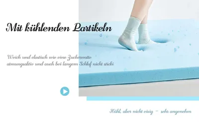 Produktbild von Ergonomische 7-Zonen Kaltschaummatratze - 21cm - 140 x 190 cm - H3&H4 - Memory Schaum Matratze