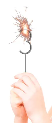 Produktbild von Folat Wunderkerze Zahl 3, 16 cm lang, für Geburtstag und Partydekoration
