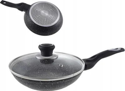 Produktbild von Tiross Marmor Bratpfanne mit Deckel 26Cm Ts-1256P