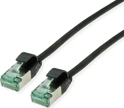 Produktbild von ROLINE RM U/FTP DataCenter Patchkabel Cat.6A (Class EA), slim, schwarz, 5 m