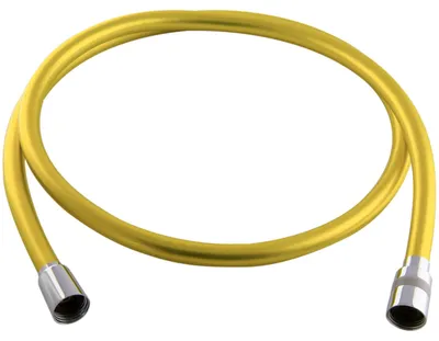 Produktbild von PaulGurkes Brauseschlauch Drehkonus 150cm Duschschlauch gelbgold Kunststoff 1,5m