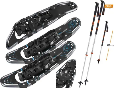 Immagine prodotto di KOMPERDELL Trailblazer Racchette da neve T25 in alluminio Bastone da trekking telescopico Contour Titanal Snowshoe