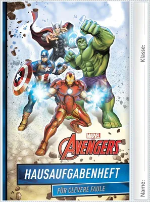 Produktbild von ROTH Hausaufgabenheft für clevere Faule "Marvel Avangers" DIN A5