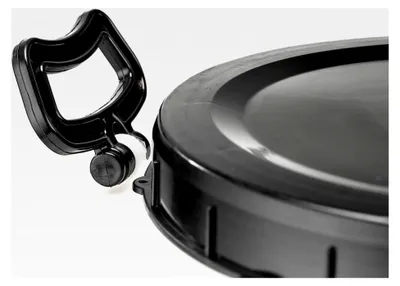 Produktbild von Regentonne 45 l mit Griffen und Spannring sowie Deckel aus HDPE, lebensmittelecht