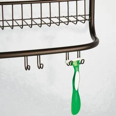Immagine prodotto di Portasciugamani da bagno, metallo, 3 ripiani, 8 ganci, bronzo