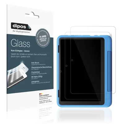 Produktbild von 2x Schutzfolie für Amazon Fire HD 8 Kids Pro 2024 - Anti-Shock 9H Folie dipos Glass Kunststoffglas