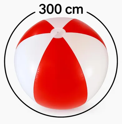 Zdjęcie produktu dla Nadmuchiwana piłka XXL, średnica 300 cm, zabawka dla dzieci i dorosłych