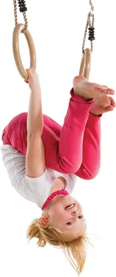 Image de Anneaux de gymnastique en bois | Sangle réglable | Gym Rings | Anneaux de gymnastique