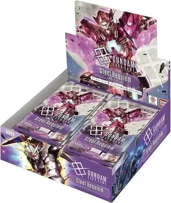 Produktbild von Gundam Card Game – GD03 Steel Requiem – 1 Display (24x Booster Packs, Englisch) – Neu &