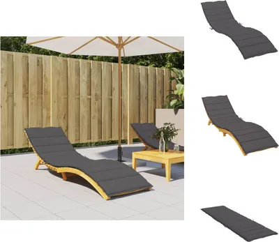 Immagine prodotto di vidaXL Cuscino per sdraio antracite 200x50x3 cm Tessuto Oxford - Cuscino per seduta
