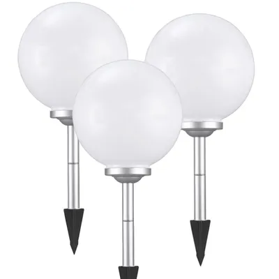 Produktbild von Dalux® Solar-Kugel-Dekoleuchte OLA Garten 3er Set : 30cm + 30cm + 30cm