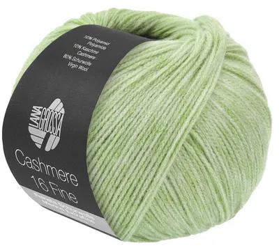 Produktbild von Lana Grossa CASHMERE 16 FINE Wolle 50 g 320 m Merino Kaschmir Strickgarn Farbe 067 - Weißgrün