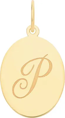Produktbild von Stylischer 9 Karat (375) Gold Buchstaben / Initiale Damen - Anhänger - 18mm*10mm; TRS35320LTP