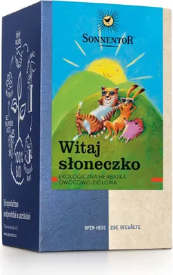 Zdjęcie produktu dla HERBATKA ZIOŁOWO - OWOCOWA WITAJ SŁONECZKO (HELLO SUNSHINE)(18 x 2,5 g) 45 g - SONNENTOR