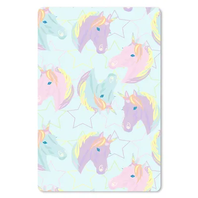 Produktbild von MuchoWow® Mauspad Mousepad Einhorn - Sterne - Muster 18x27 cm - Mousepads - Maus Mat - Pad - Mausunterlage