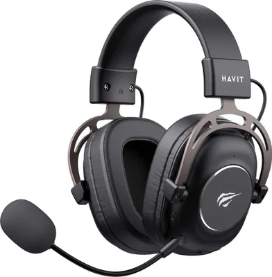 Zdjęcie produktu dla Havit H2002YG - słuchawki gamingowe 2.4G (czarne, ochra), Przewodowy i Bezprzewodowy, Gaming, 20 - 20000 Hz, 257 g, Słuchawki, Czarny, Ochra
