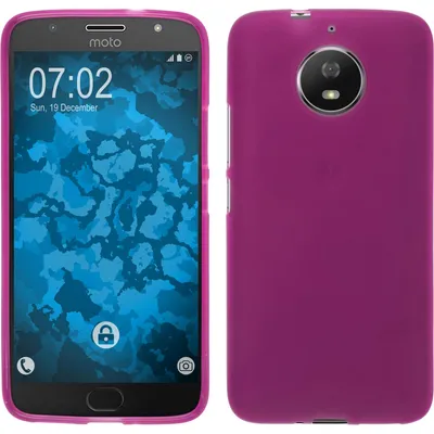 Produktbild von PhoneNatic Case kompatibel mit Lenovo Moto G5s - pink Silikon Hülle matt Cover