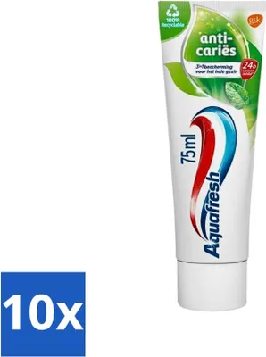 Immagine prodotto di Aquafresh dentifricio anticarie 75 ml - confezione risparmio - 10 pezzi