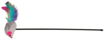 Immagine prodotto di Trixie Play Stick Mouse in plastica/plush con gatto alla menta