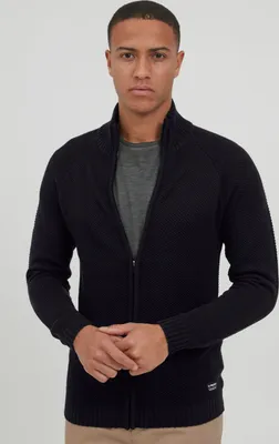 Produktbild von 11 Project PRSteffan Herren Strickjacke Cardigan Feinstrick mit Stehkragen