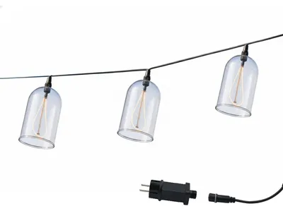 Produktbild von Lichterkette 15 m mit 8 warmweißen LED-Glocken, GLOW LIGHT, Dekoration
