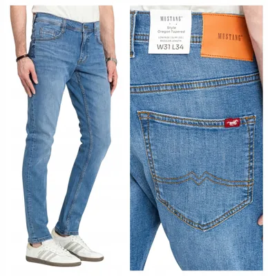 Immagine prodotto di MUSTANG | Jeans da uomo Oregon Tapered, denim blu, taglia 34, lunghezza 36